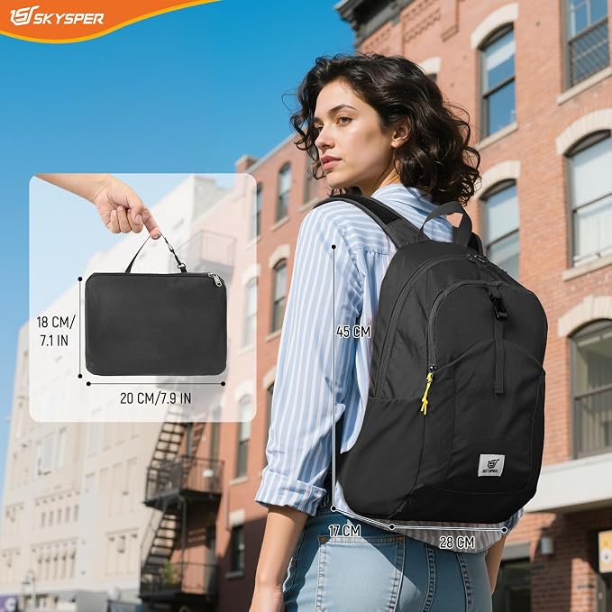 SKYSPER Small Hiking Backpack for Men Women 20L RFID Packable Daypack - Image 7