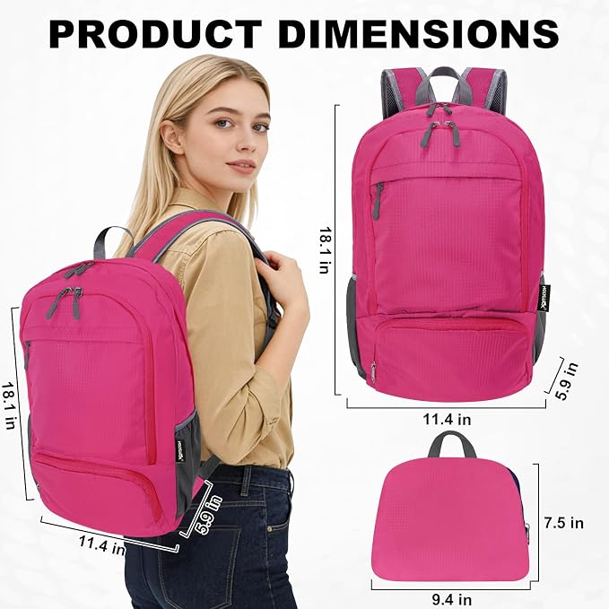 HOLYLUCK 20L lightweight packable Hiking Daypack Foldable Backpack - Image 2