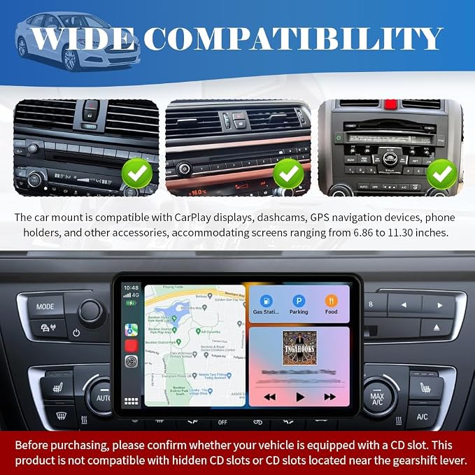 CD Slot Mount for CarPlay Screen 360° Rotatable, CarPlay Screen Mount - Image 7