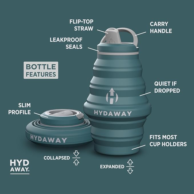 HYDAWAY 17oz Travel Collapsible Water Bottle - Image 5