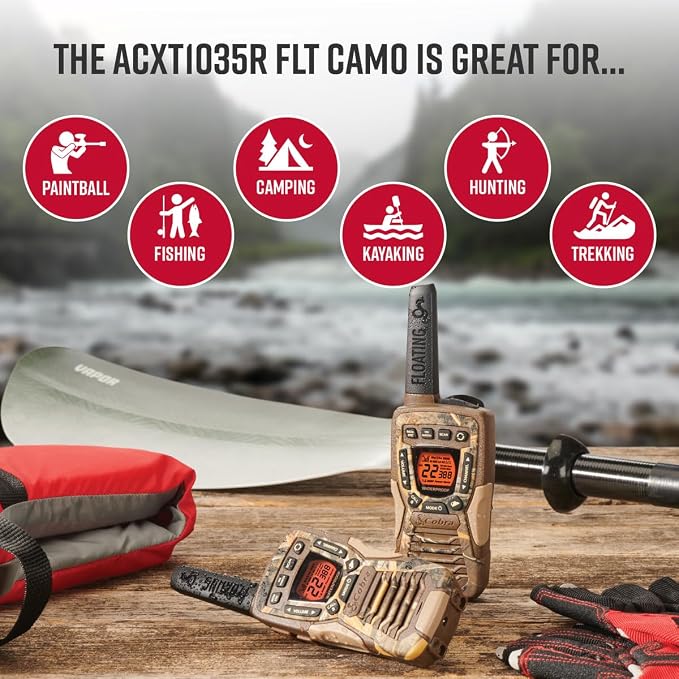 Cobra ACXT1035R FLT CAMO Waterproof Walkie Talkies - Image 5