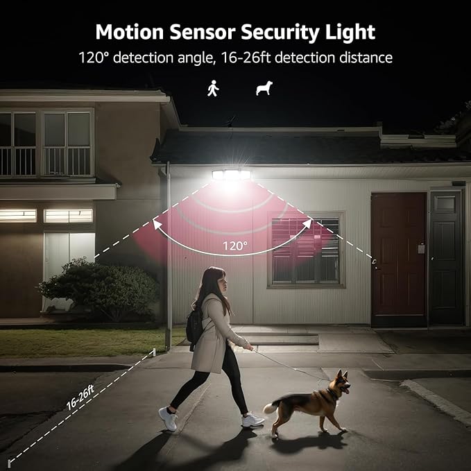 Solar Lights for Outside, WL5000 Motion Activated Security Lights, Separate - Image 4
