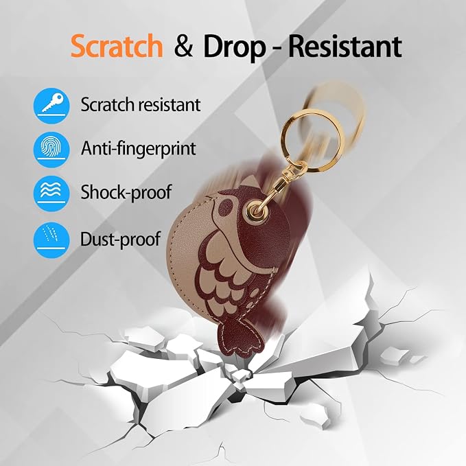 Leather Keychain Case Holder Compatible - Image 3