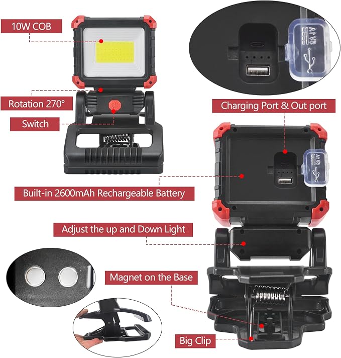 Tresda LED Rechargeable Work Light - Image 7