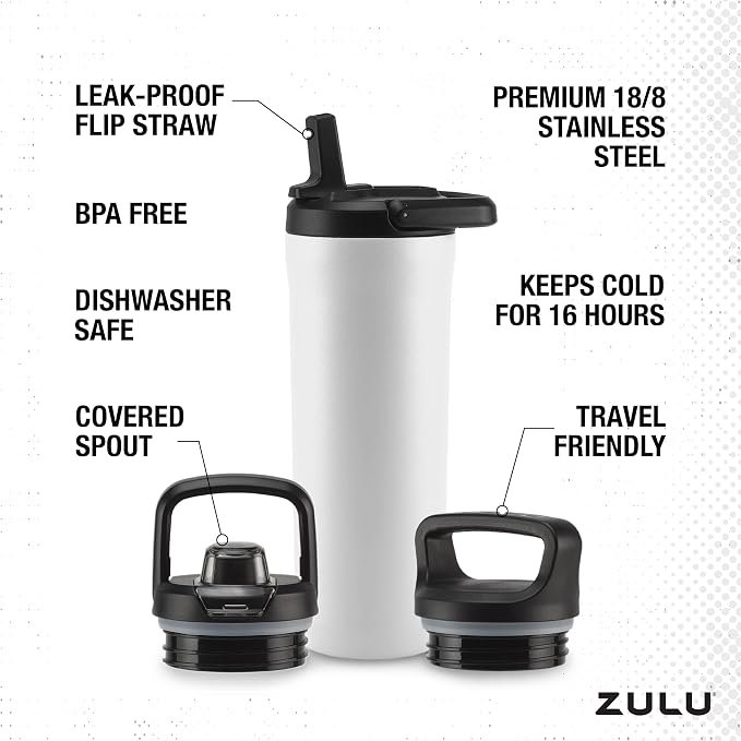 ZULU Base 18oz Kids Stainless Steel Water Bottle - Image 4