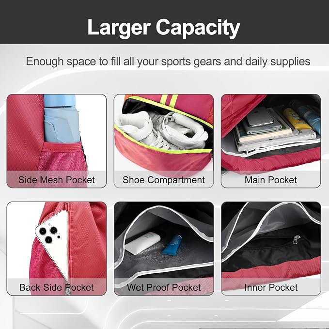 Hoedia Sports Drawstring Backpack - Image 4