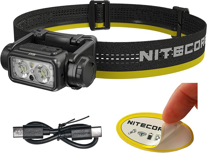 Nitecore NU45 1700 Lumen Headlamp, USB-C Rechargeable Fast Charging, Long by NITECORE