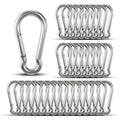 Small Carabiner Clip Hooks, Galvanized Iron Spring Snap Hook Fits Camping Hiking by KINLINK