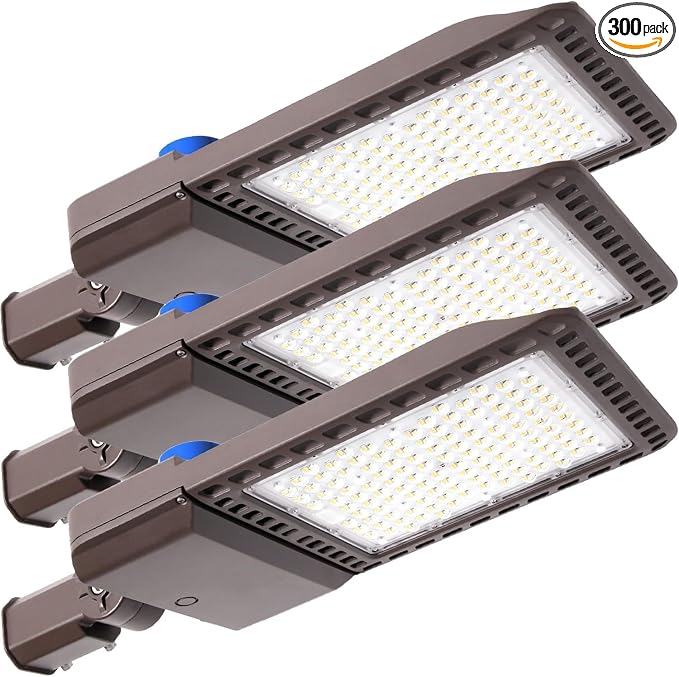 300W LED Parking Lot Light Outdoor 45000LM Bright Dusk to Dawn FloodLights by BIRITALO