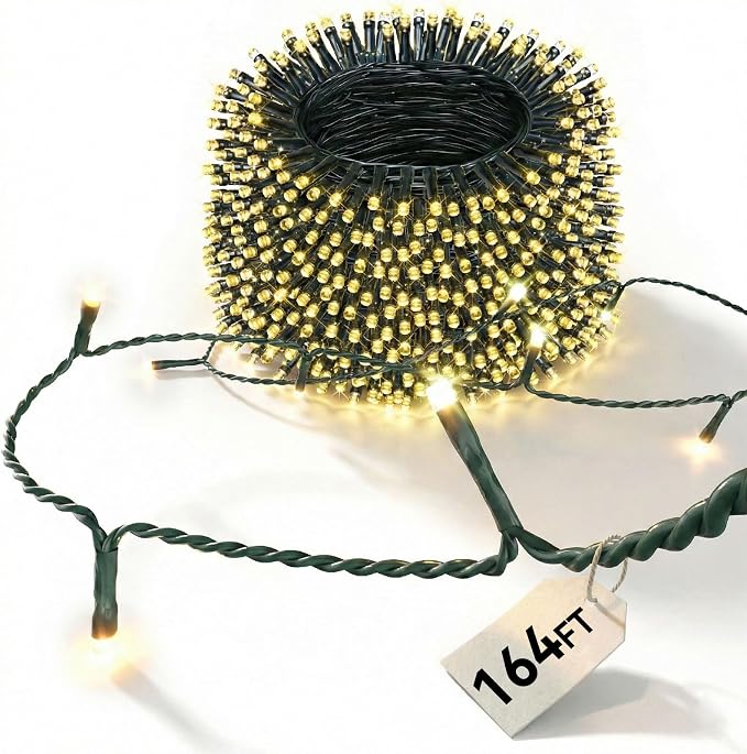 LitHome 164FT 500 LED String Lights Outdoor Indoor, 8 Modes Waterproof by LitHome
