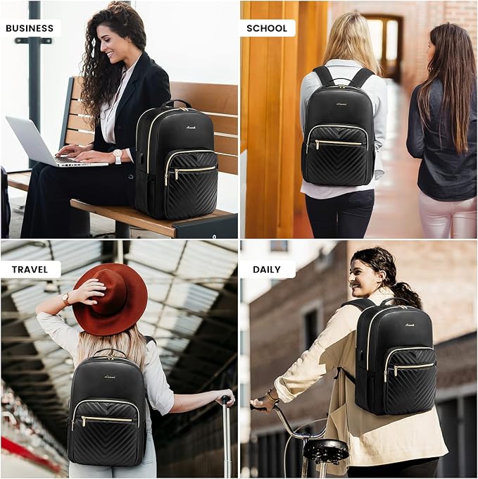 LOVEVOOK Laptop Backpack Purse for Women, Large Capacity Travel Computer Work - Image 6