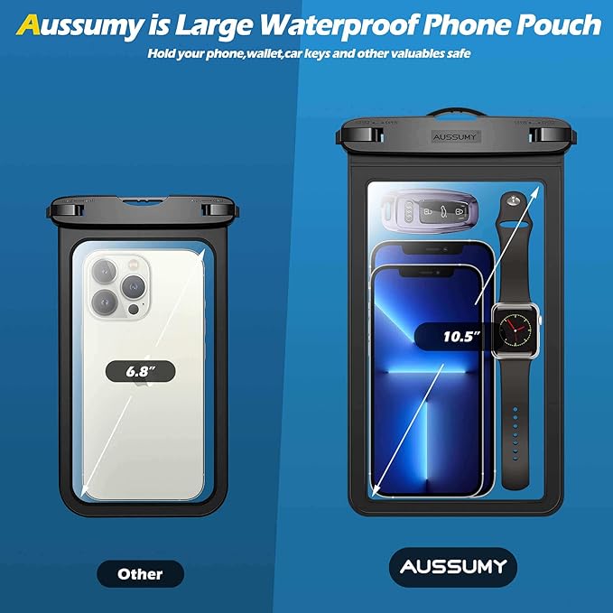 4 Pack 10.5“ Large Waterproof Phone Pouch - Image 2