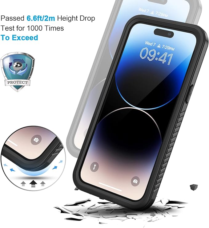 Lanhiem for iPhone 14 Pro Max Case, IP68 Waterproof Dustproof Case - Image 5