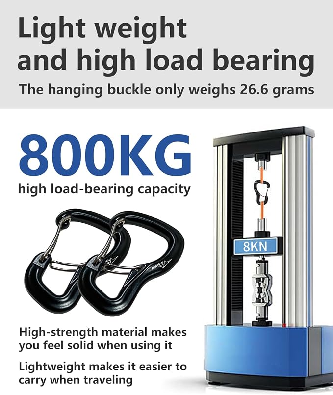 Heavy Duty Carabiner Clip Hook 8KN, - Image 4