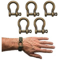 Antique Brass 5/32" Bow Shackle, 5 Pack by Unknown