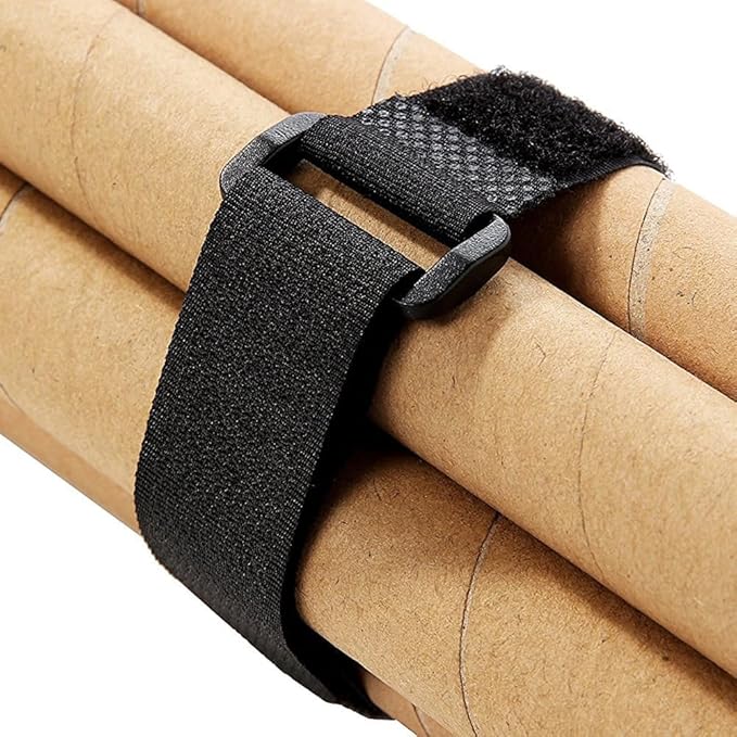 12 Pack Reusable Fastening Cable Ties and Cable Straps, Adjustable - Image 7