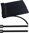 100 PCS 8 Inches Black Reusable Cable Ties, Adjustable Cord Straps, Cable by Unknown