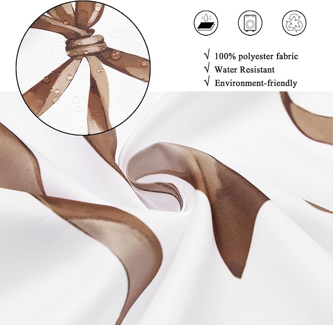 Brown Bow Shower Curtain - Image 4