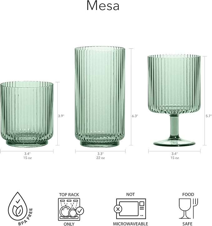Mesa Acrylic Stacking Wine Glass - Image 6