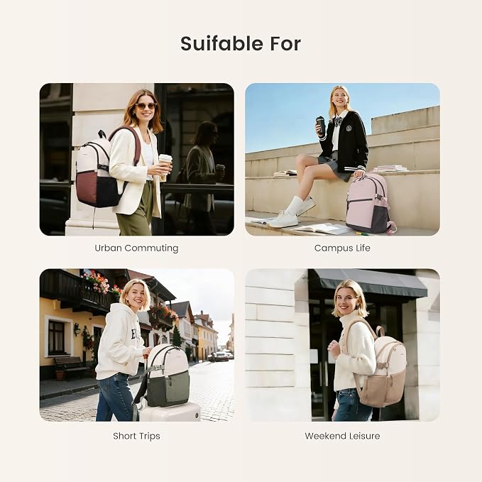 LOVEVOOK Everyday Backpack for Women, Chic Versatile Backpack - Image 6