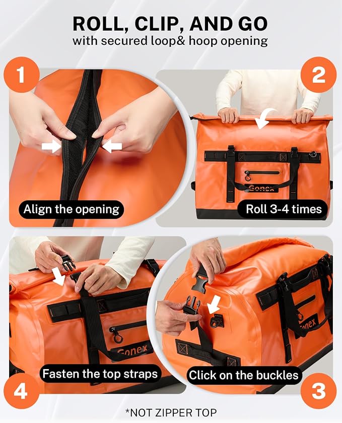 Gonex Waterproof Duffel Bag, 120L Heavy Duty Dry Duffle Bag - Image 6