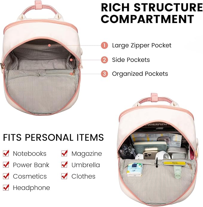 LOVEVOOK Laptop Backpack for Women, 15.6 Inch Laptop Bag - Image 4