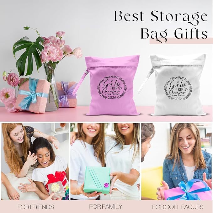 2Pcs Girls Trip Gifts Wet Dry Bag, Beach Bag Wet Bag Favors, Sunscreen Aloha - Image 6