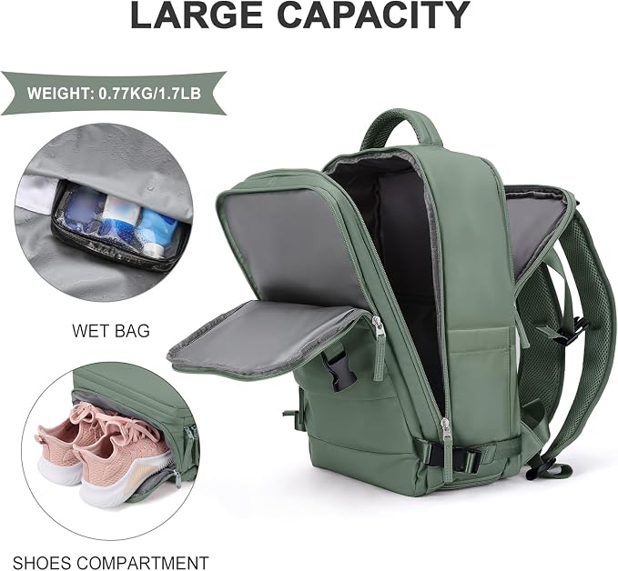 coowoz Travel Backpack For Women Men, Carry On Backpack, Hiking Backpack - Image 5
