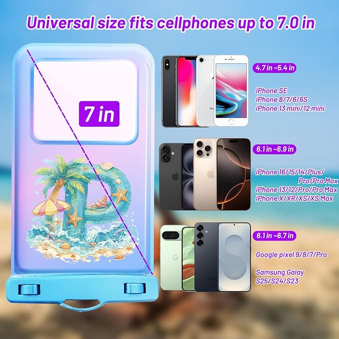 Personalized Initial Waterproof Phone Pouch Case - Image 2