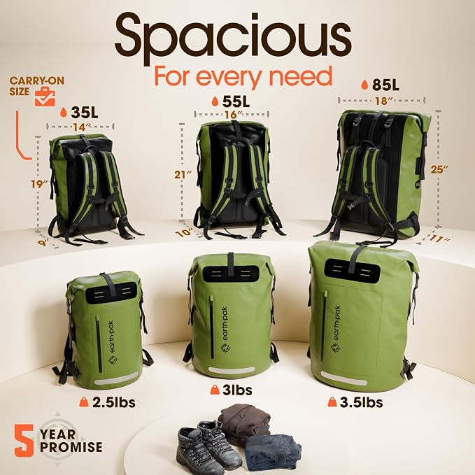 Earth Pak Waterproof Backpack - Image 2