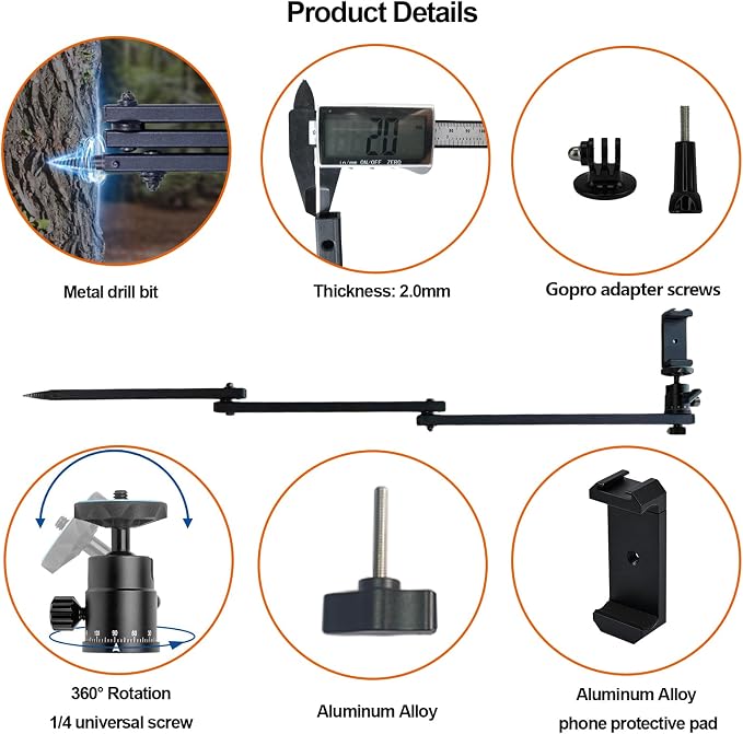 Tree Stand Phone Mount for Hunting, Camera Arm for Hunting, Treestand Phone - Image 3