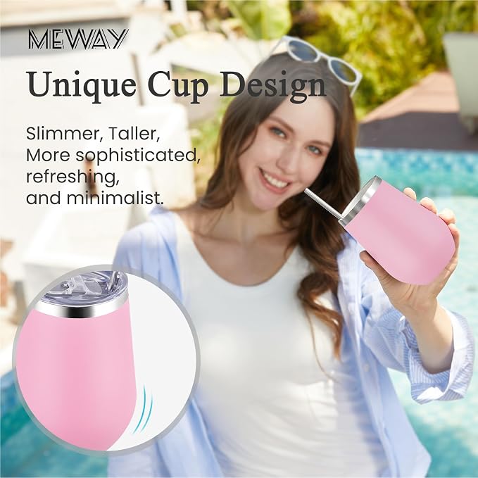 MEWAY Stemless 12oz Insulated Wine Tumbler - Image 4