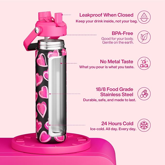 ENCOOL Valentine's Day Insulated Water Bottle - Image 5