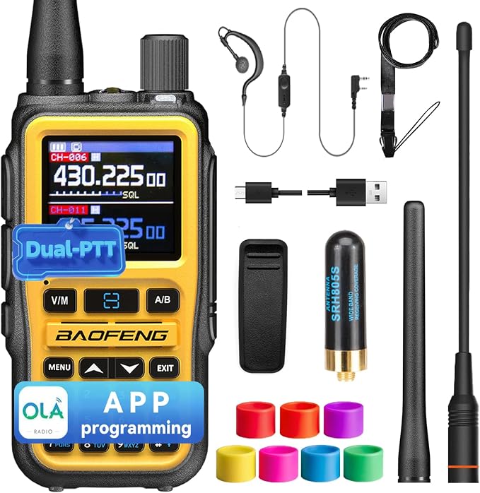BAOFENG UV5RMINI Two Way Radio NOAA Weather Radio Dual PTT 999CH Survival APP by BAOFENG