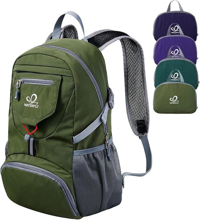WATERFLY Small Lightweight Packable Backpack: 20l Ultra Light Foldable Travel by Waterfly