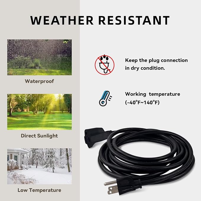 12ft Outdoor Extension Cord - Image 5