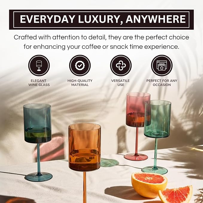Unbreakable Stemmed Square Tritan Acrylic Floating Wine Glasses European Style - Image 4