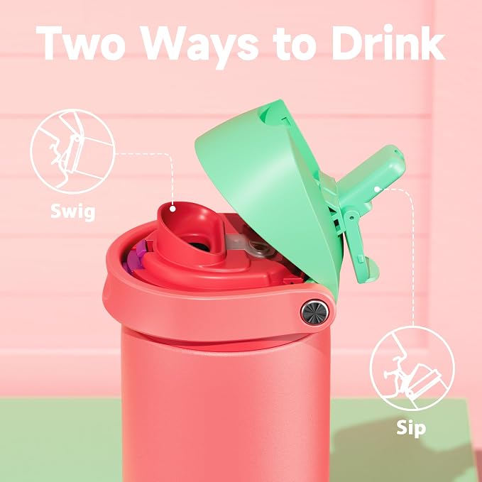 24 oz Insulated Water Bottle for Women: Meoky Stainless Steel Water Bottle - Image 3