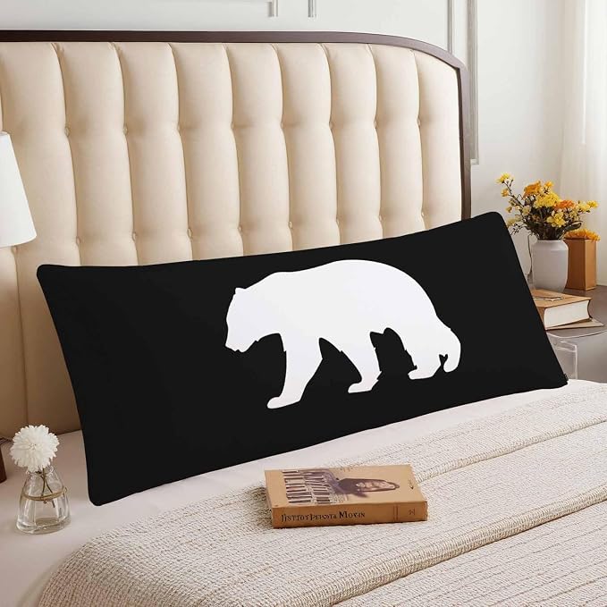 20"X54" Body Pillow Case Bear, Polar Bear Side Sleeper Body Pillow Covers Long - Image 3