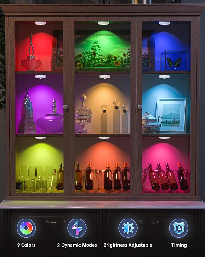 WILLED RGB Rechargeable Puck Lights - Image 4