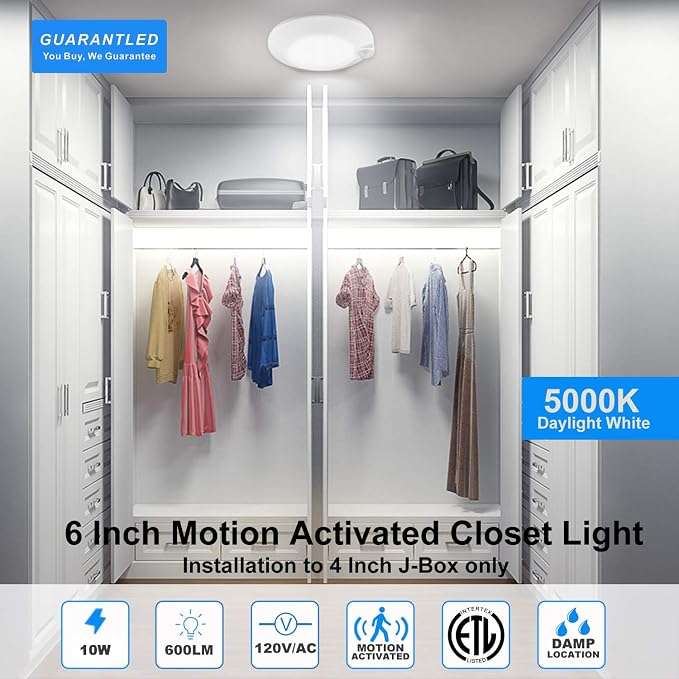 Closet Lights Motion Sensored, LED Closet Light Motion Activated, 5000K - Image 3