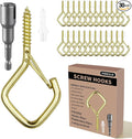 30 Pcs Gold Eye Hooks Screw Heavy Duty, Ceiling Hooks by Unknown
