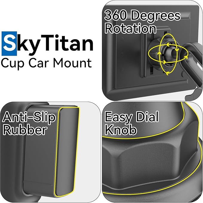 Cup Holder Car Mount for Portable CarPlay Screens, Adjustable Height, Flexible - Image 4