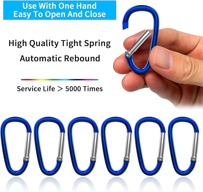 30PCS Aluminum Carabiner Clips - Image 3
