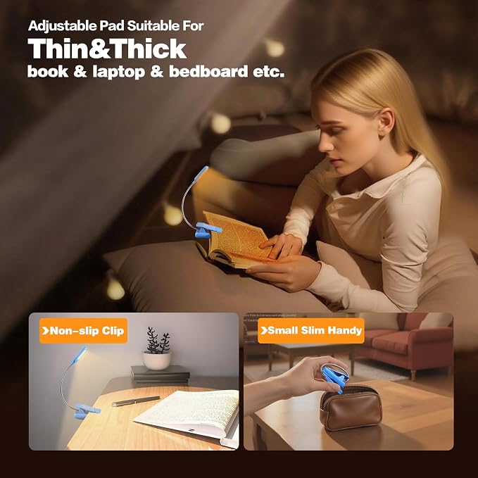 VAVOFO Rechargeable Book Light for Reading in Bed Kids, 7 LED Reading Light - Image 5