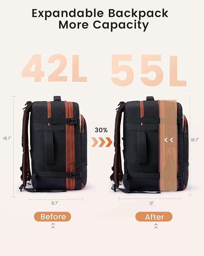 LOVEVOOK Carry On Travel Backpack - Image 3