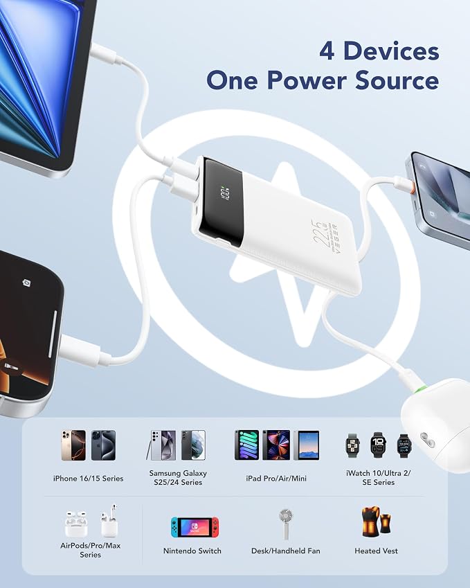 VEGER Portable Charger, Ultra Slim 22.5W Fast Charging - Image 5