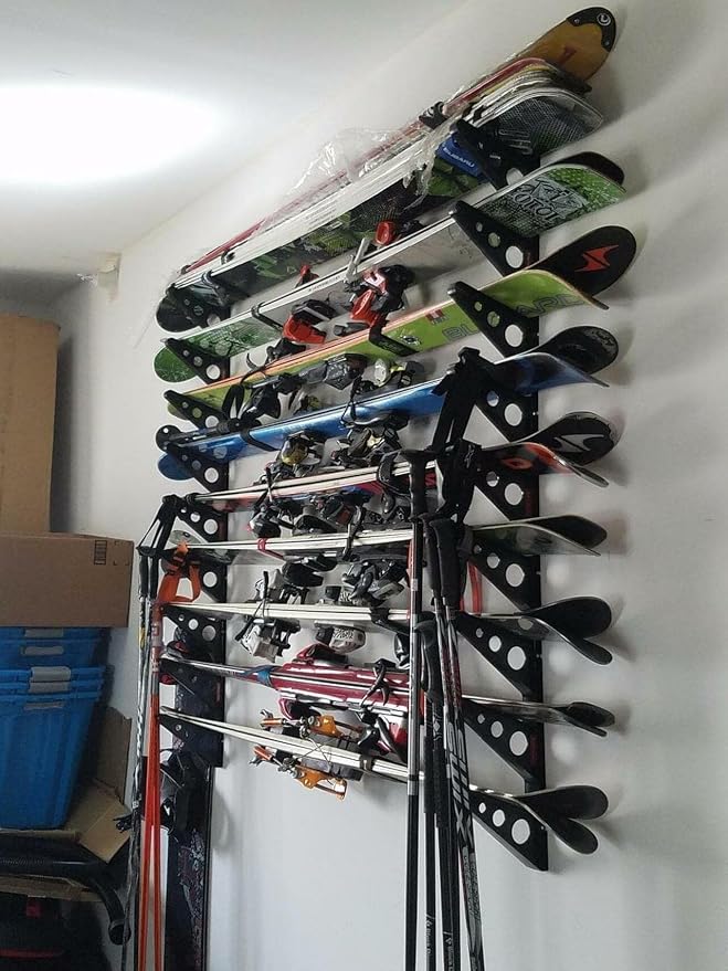StoreYourBoard Ski Rack – Heavy-Duty Horizontal Ski Wall Mount & Snowboard Wall - Image 3