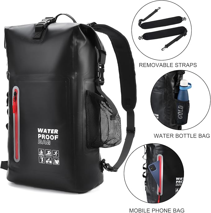 Waterproof Backpack, Waterproof Backpack That Can Float, Suitable - Image 7