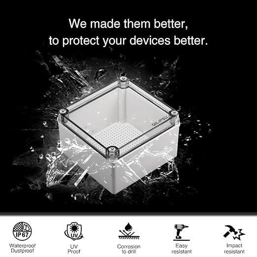 QILIPSU Outdoor Junction Box IP67 Waterproof Project Box ABS Plastic - Image 3